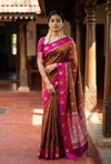 Rashmika Soft Silk With Pure Zari Waving Work Saree Wholesale In India
